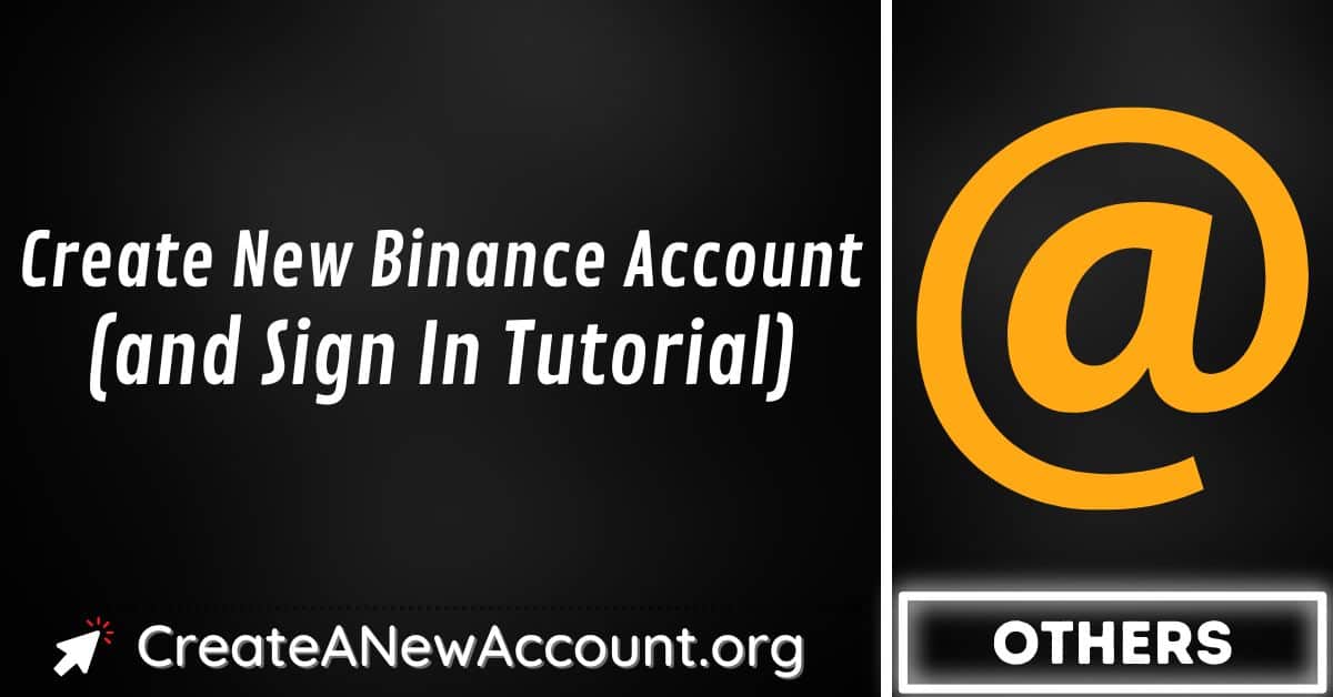 create new binance account