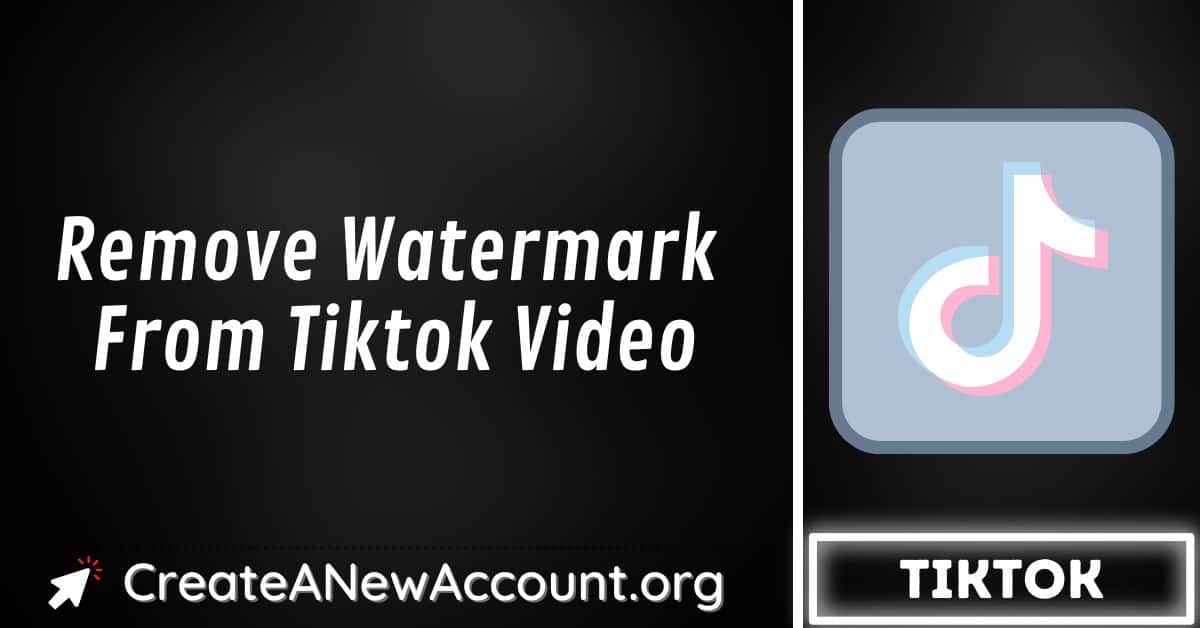 remove watermark From Tiktok Video
